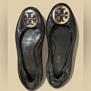 Tory Burch Reva Ballet Flat with Silver Logo
